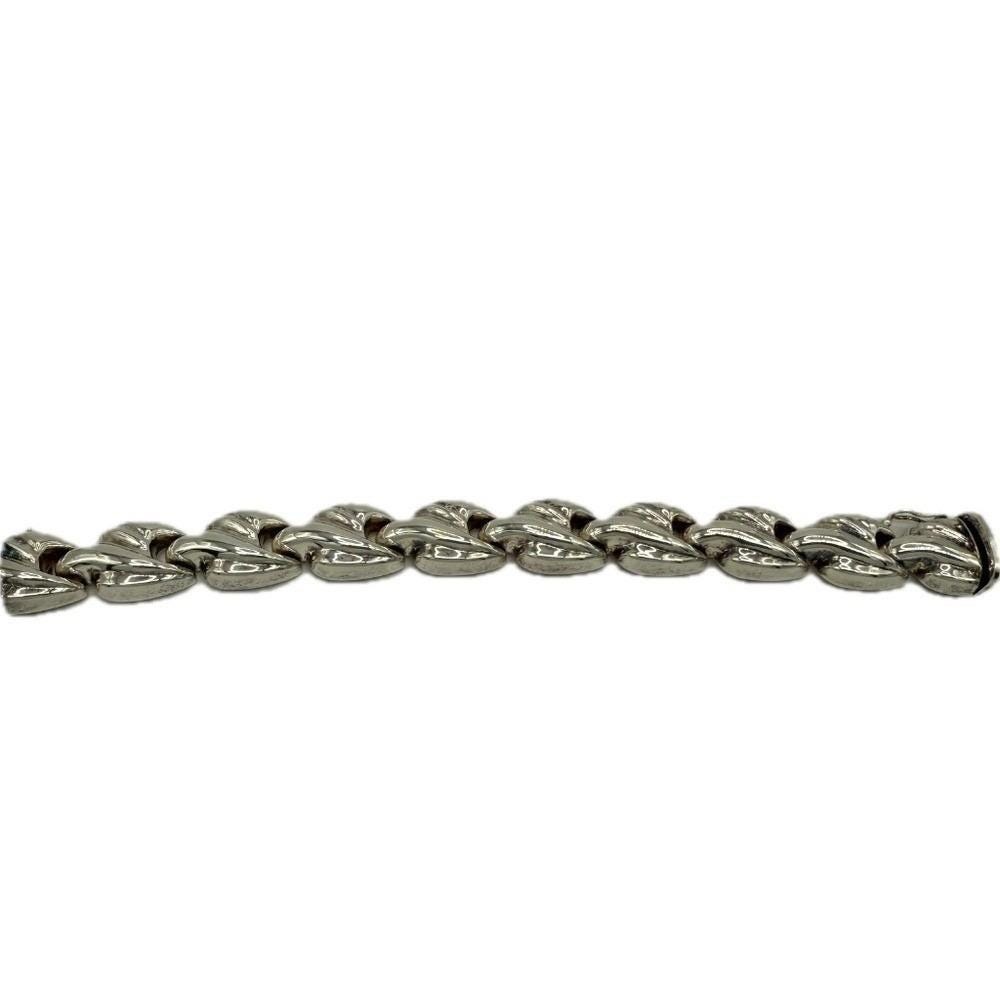 Vintage IBB Italy 925 Sterling Silver‎ Modernist Link Bracelet – Italian Made